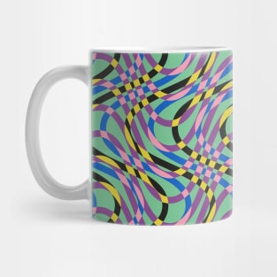 Green Op Art Pattern Mug